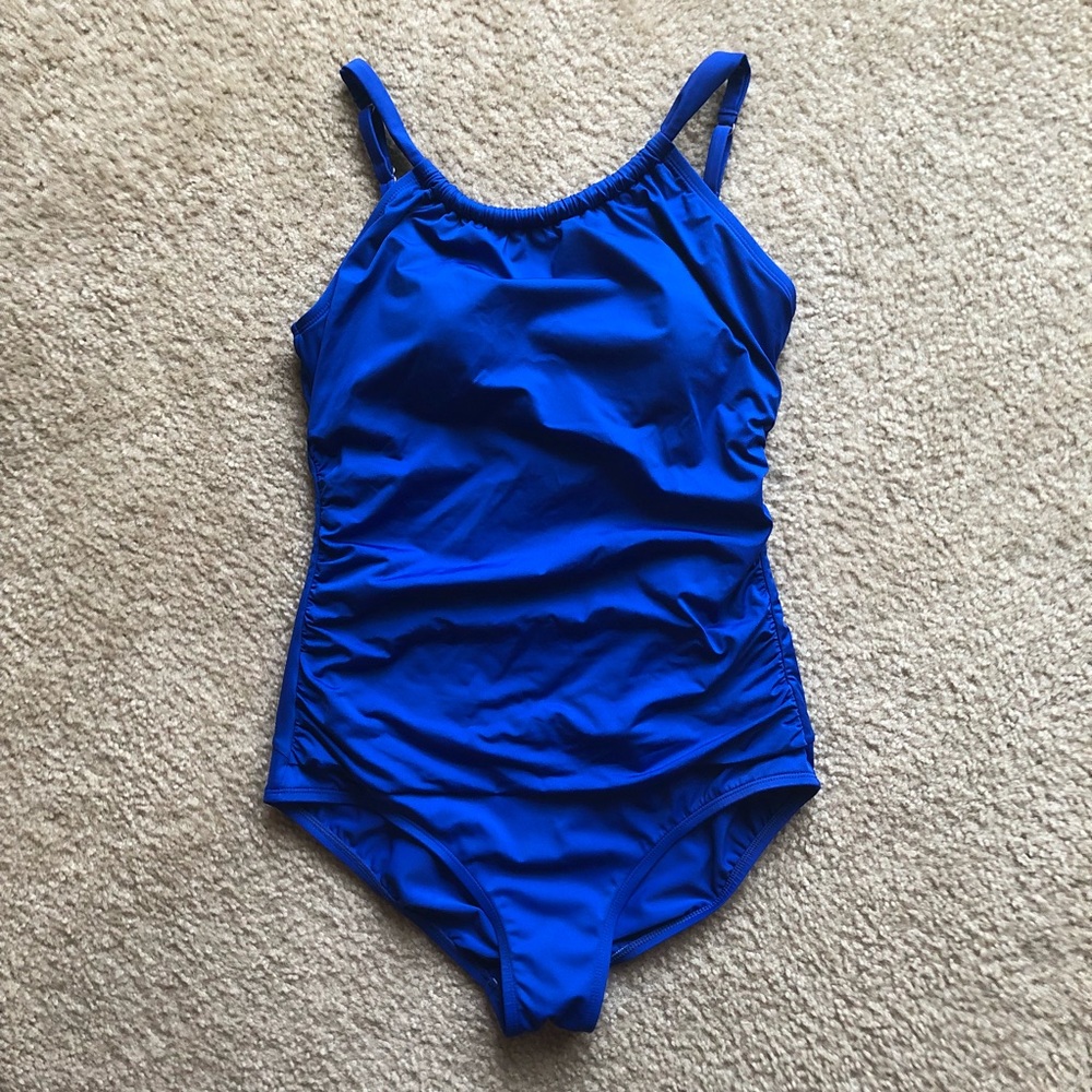 Jantzen High Neck Royal Blue Bathing Suit